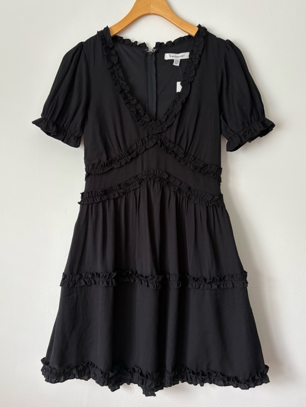 Francesca’s Ruffled A-line Mini Dress